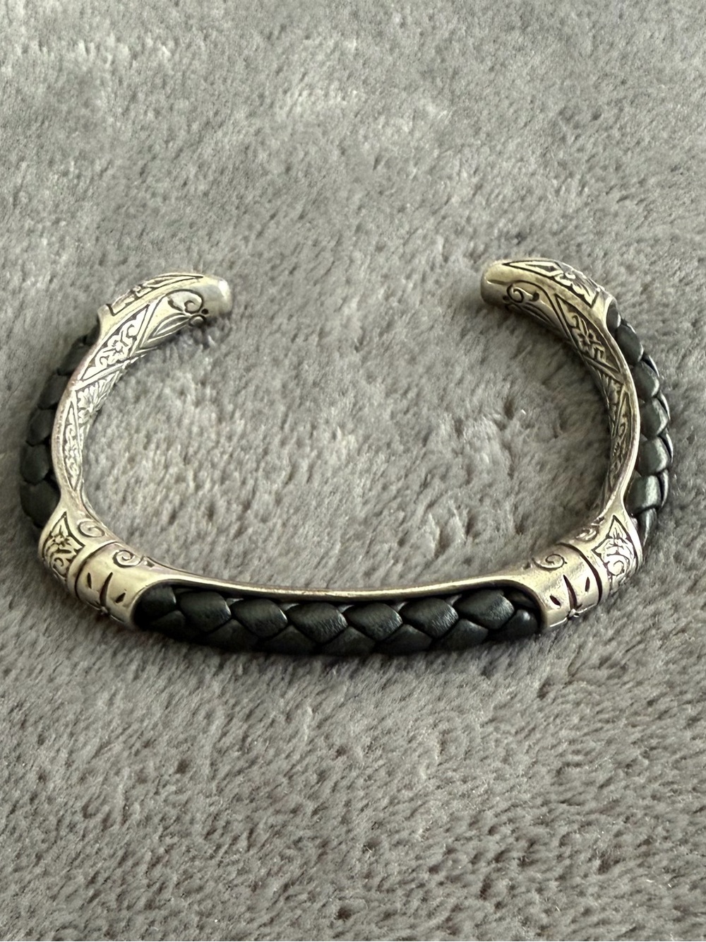 Konstantino Sterling Engraved Silver Bracelet
